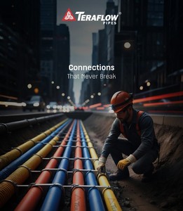 ท่อ HDPE TERAFLOW สำหรับการเกษตร PE100 PN6 ขนาด 200 มม. ป้องกันรังสียูวี ทนทาน เป็นมิตรกับสิ่งแวดล้อม น้ำหนักเบา รูปทรงกลม ขนาด 6-12 ม. ได้รับการรับรองมาตรฐาน ISI - Product Image 1