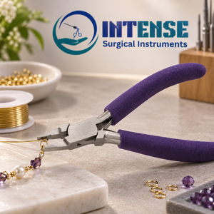 Alicates Profesionales para Hacer Joyas, Herramienta de Acero Inoxidable para Dar Forma a Alambres con Mango Ergonómico Morado - Product Image 3