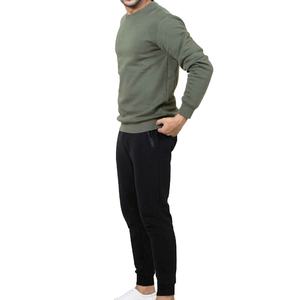 Sudaderas con capucha lisas para hombre de alta calidad, 100% algodón, mezcla de felpa, sudaderas extragrandes con cuello redondo y manga larga. - Product Image 3