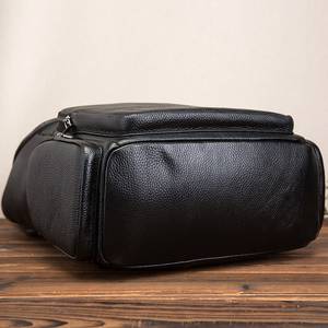 Secure Anti-Theft Leather <b>Backpack</b> <b>Waterproof</b> Vintage Laptop Rucksack Genuine Leather Travel Bag LBP-0329 - Product Image 5