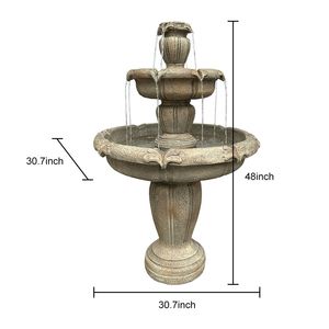 48 pollici all'aperto pavimento di cemento fontana di acqua con pompa elettrica sommergibile per giardino Patio prato decorazione per la casa - Product Image 5