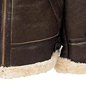 VORNEX INDUSTRY Winter Real Sheepskin <b>Shearling</b> Fur Bomber Jacket for <b>Men</b> Eco-Friendly Stand Collar Latest Grain Type - Product Image 5