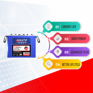 Manufacturers In India High Performance 200Ah <b>Battery</b> for Inverter 12V Deep Cycle Tubular <b>Battery</b> Made In India . - Product Image 3