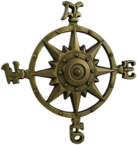 Petite rose à vent en laiton, plaque murale nautique, décoration murale maritime vintage, symbole de navigation fini antique, art pour la maison - Product Image 4