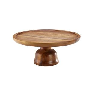 Eco-friendly Wooden Cake Stand Made Sustainable Natural Wood Handcrafted Detailing Stylish Dessert - Product Image 3