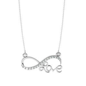 Pendentif en diamant Moissanite Infinity Love, argent 925 plaqué or, collier romantique pour femme, bijoux de mariage, charme - Product Image 2