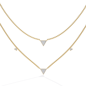 Collier de luxe solitaire en diamant synthétique de laboratoire certifié IGI, taille brillant, 0,30 ct, couleur or - Product Image 1