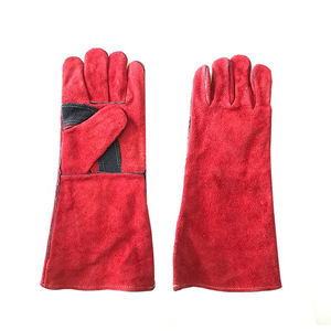 Heat Resistant Tig Welder BBQ Animal Handling Long Sleeve Leather Welding Gloves - Product Image 1