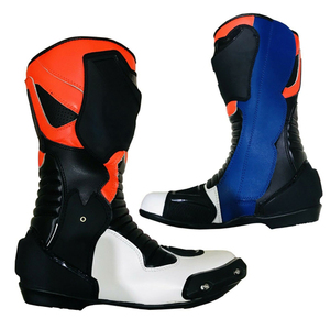 Bottes de moto en cuir personnalisées, respirantes, imperméables, à fermeture éclair, au-dessus du genou, unisexes, de haute qualité, ODM OEM, pour hommes - Product Image 1