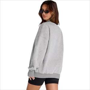 Sudadera Casual de Manga Larga con Cuello Alto y Logotipo Estampado para Mujer, Otoño, Venta al Por Mayor, Alta Calidad - Product Image 3