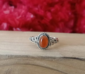 Carnelian Gemstone Midi <b>Ring</b> 925 Silver Handmade <b>Statement</b> <b>Ring</b> for Women handmade Christmas Anniversary Gift <b>Ring</b> For Girls - Product Image 1