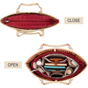 Organizer da Borsa da Donna con 14 Tasche e Cerniera, Inserto per Borsetta, Organizer per Trucchi per Borse Tote, Organizer Interni per Borsa - Product Image 2