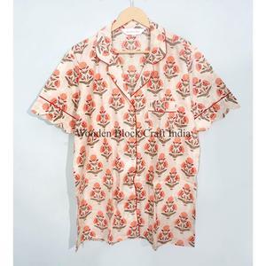 Conjunto de Pijama de Verano para Mujer, Transpirable, 100% Algodón, Manga Corta, Estampado Floral, Camiseta de Dormir Suave de Secado Rápido, Lavable a Máquina - Product Image 5