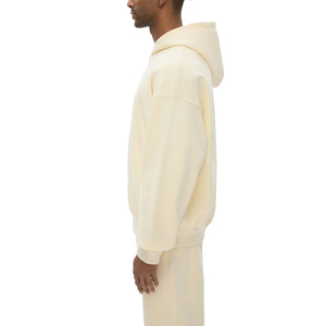 เสื้อฮู้ดดี้โอเวอร์ไซส์แบบเรียบสำหรับผู้ชายและผู้หญิง |   เสื้อฮู้ดผ้าฝ้ายเนื้อนุ่มทรงหลวมสไตล์สตรีทแวร์ - Product Image 4