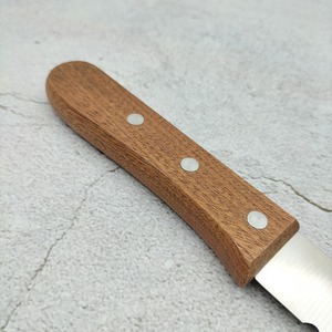 Custom Handmade Eco-Friendly Dishwasher Safe Modern Ambidextrous <b>Bread</b> <b>Knife</b> Stainless Steel Wooden Handle 9 in 3.0mm - Product Image 3
