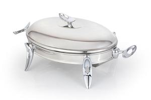 Modern Oval Stainless Steel Eco Friendly Durable <b>Chafing</b> <b>Dish</b> Buffet Food Warmer Lid <b>Fuel</b> Holder Professional Catering Ramadan - Product Image 4