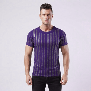 Pakistan Made <b>Men</b> <b>T</b> <b>Shirts</b> Quick Dry & Comfortable 100% Cotton Custom Design with Rhinestones High Quality Knitted Fabric - Product Image 1