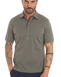 Customized Men's Solid Knitted 100% Cotton for <b>Shirt</b> with <b>Button</b> Down Style <b>Half</b> Sleeve Pricing - Product Image 4