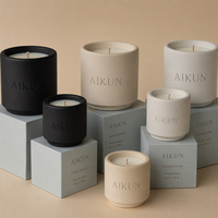 Bougie parfumée en cire de soja longue durée, dans un coffret cadeau, en céramique de qualité supérieure, OEM ODM, pour la décoration de la maison, marques de luxe