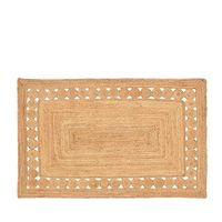 Tapis de sol écologique en jute et coton tressé à la main, épais, classique, moderne, à poils plats, antidérapant, sur mesure, pour salon et salle de sport