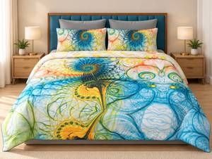 Edredón de Lujo con Estampado Digital de 200 GSM para Camas King y Queen, Ropa de Cama Reversible y Elegante para el Hogar, Apartamento y Hotel - Product Image 4