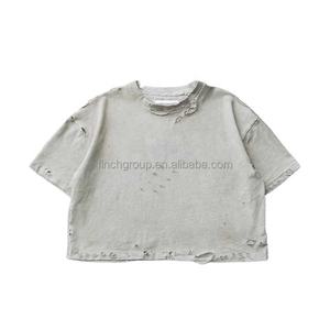 T-shirts blancs de luxe pour hommes, col rond, 100 % coton, taille personnalisée, 180 grammes, vierges, décontractés - Product Image 5
