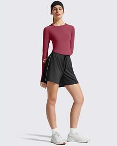 Nueva Camiseta de Yoga para Mujer, Manga Larga, Ajustada, Transpirable, Material Suave y Elástico, Estilo Casual para Calle - Product Image 3