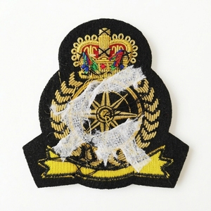 Custom Goldwork Embroidered Crown & Star Patch Sew-On Uniform Badge Luxury Bullion <b>Wire</b> Applique for Garments and Apparel - Product Image 6