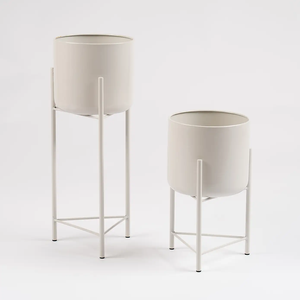 Macetero Metálico Moderno para Interiores con Soporte de Hierro Negro - Maceta Decorativa de Estilo Nórdico para Sala de Estar y Decoración del Hogar - Product Image 2