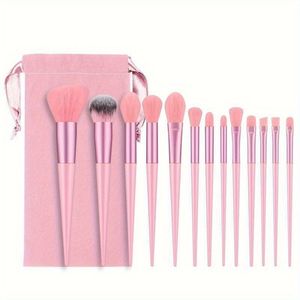 Set di 23 Pennelli da Trucco Mini Portatili con Borsa per Principianti, Include Pennelli per Ombretto e Cipria, con 1 Borsa per il Trucco - Product Image 4