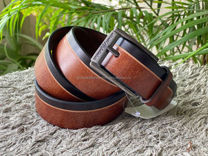 Nuevo cinturón de cuero con hebilla para hombre, cinturón informal Formal impecable de alta calidad, cinturón marrón de cuero genuino para hombre con hebilla ajustable - Product Image 4