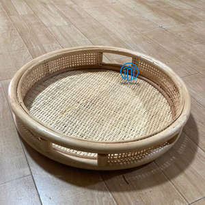 New Arrival Rattan Serving <b>Tray</b> Deep Edge Handmade Design Sustainable Serving Basket Wholesale Bulk Supplier <b>Table</b> Organization - Product Image 2