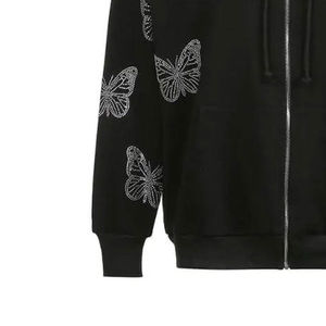 Sudadera con Capucha de Felpa de Alta Calidad, Personalizada, con Bolsillo con Pedrería, Bordado 3D, Transpirable, 100% Algodón, Unisex, para Invierno - Product Image 5