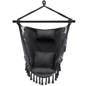 <b>Soft</b> <b>Pillow</b> and Cushions Hanging Rope Swing Chair for Patio Use - Product Image 1