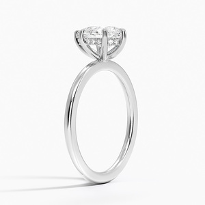 Bague BOJ 019 en argent 925, coupe poire, ajustement parfait Audrey, halo caché, 2 carats, couleur D, Moissanite VVS1 certifiée GRA, prix bas - Product Image 2