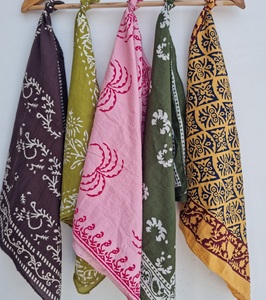 Wholesale <b>Square</b> Floral 100% Cotton Bandana Handmade <b>Scarves</b> Boho Assorted Indian Print Head Wrap Summer Fashion Durable - Product Image 5