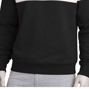 Custom <b>Design</b> Two-Tone Color Block Sweatshirt For Men 100% Cotton Fleece Pullover Round Neck With Ribbed Cuffs - Product Image 4
