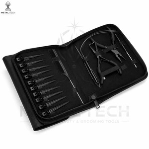 Premium Quality Heavy Duty With Portable Storage Case Durable Multi Purpose Portable Black Color Hair Extension <b>Tools</b> Kits - Product Image 5