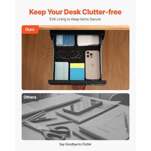 อุปกรณ์จัดระเบียบลิ้นชักใต้โต๊ะขนาด13นิ้วพร้อมคุณสมบัติเลื่อนออกสำหรับการจัดระเบียบในบ้านสำนักงานและลิ้นชัก - Product Image 6