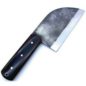 Cuchillo de carnicero hecho a mano de acero inoxidable personalizado con funda de cuero, diseño ambidiestro, para uso en cocina y caza. - Product Image 2