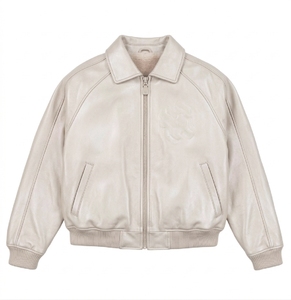 Best Vintage Winter Design Biker Leather <b>Jacket</b> for <b>Men</b> Customized Sheep Leather with Quilted Detail - Product Image 4