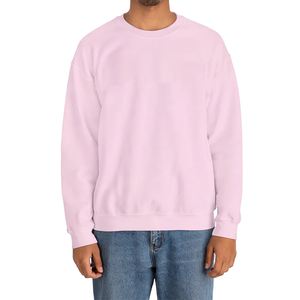 Autumn Winter Oversized Men Sweatshirt Premium Quality Crewneck OEM Casual Streetwear Solid Color Cotton <b>Fleece</b> Fraternity Style - Product Image 1