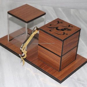 Ensemble artisanal pour l'utilisation festive du Ramadan et de l'Aïd, Emir Glow, incrustation de nacre, brûleur à bakhoor et boîte en acrylique, art artistique - Product Image 3