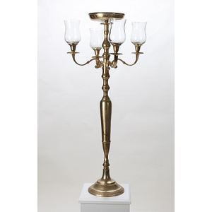 Nouveau chandelier blanc élégant à 5 bras pour centres de table de mariage, design unique, porte-bougie en métal fait main - Product Image 6