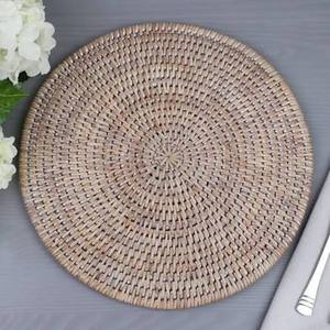Vente en gros de dessous-de-plat ronds en rotin naturel tressé, fournisseur du Vietnam - Product Image 4
