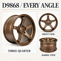 Jantes en aluminium forgé 6061-T6 JTO à 5 branches étoilées, finition bronze satiné, concave profond, 18-22 pouces, 5x108/112/120 pour Audi
