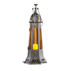 Lanternes en métal et en verre de qualité supérieure, pot à bougie unique en béton, lanternes suspendues modernes en une seule pièce à prix raisonnable - Product Image 1