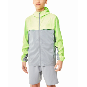 Conjunto Deportivo Unisex Verde Neón para Otoño, Chaqueta Ligera y Transpirable con Capucha, Pantalones Cortos Cómodos para Entrenamiento Informal - Product Image 1