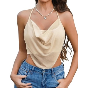 Camisolas para Mujer, Top Corto con Cuello Halter, Estilo Y2K, para Salir de Fiesta - Product Image 3