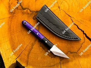 Cuchillo utilitario de hoja fija estilo Kiridashi hecho a mano con mango de madera y acero inoxidable, calidad premium, personalizable OEM/ODM - Product Image 4